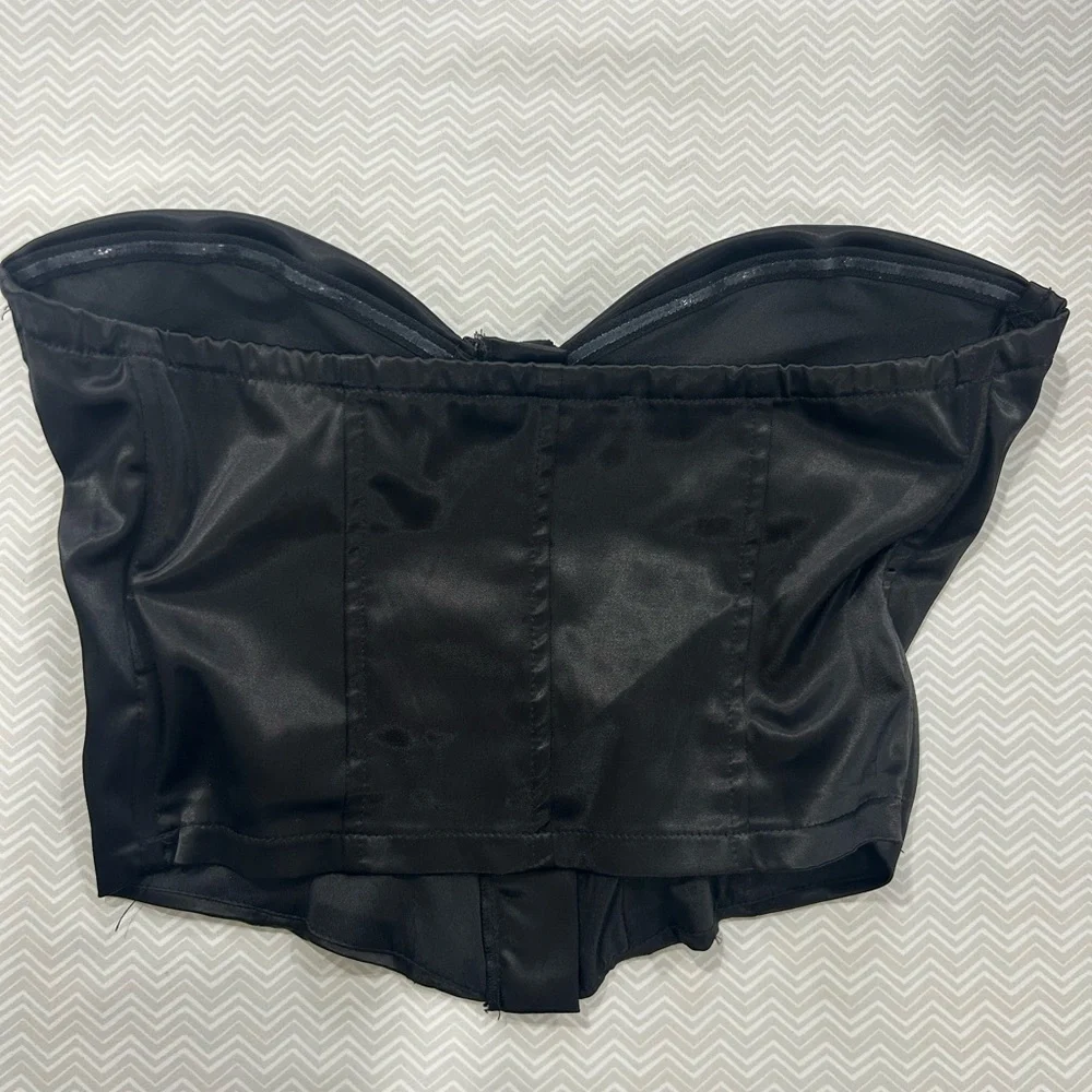 Sophisticated Black Satin Corset